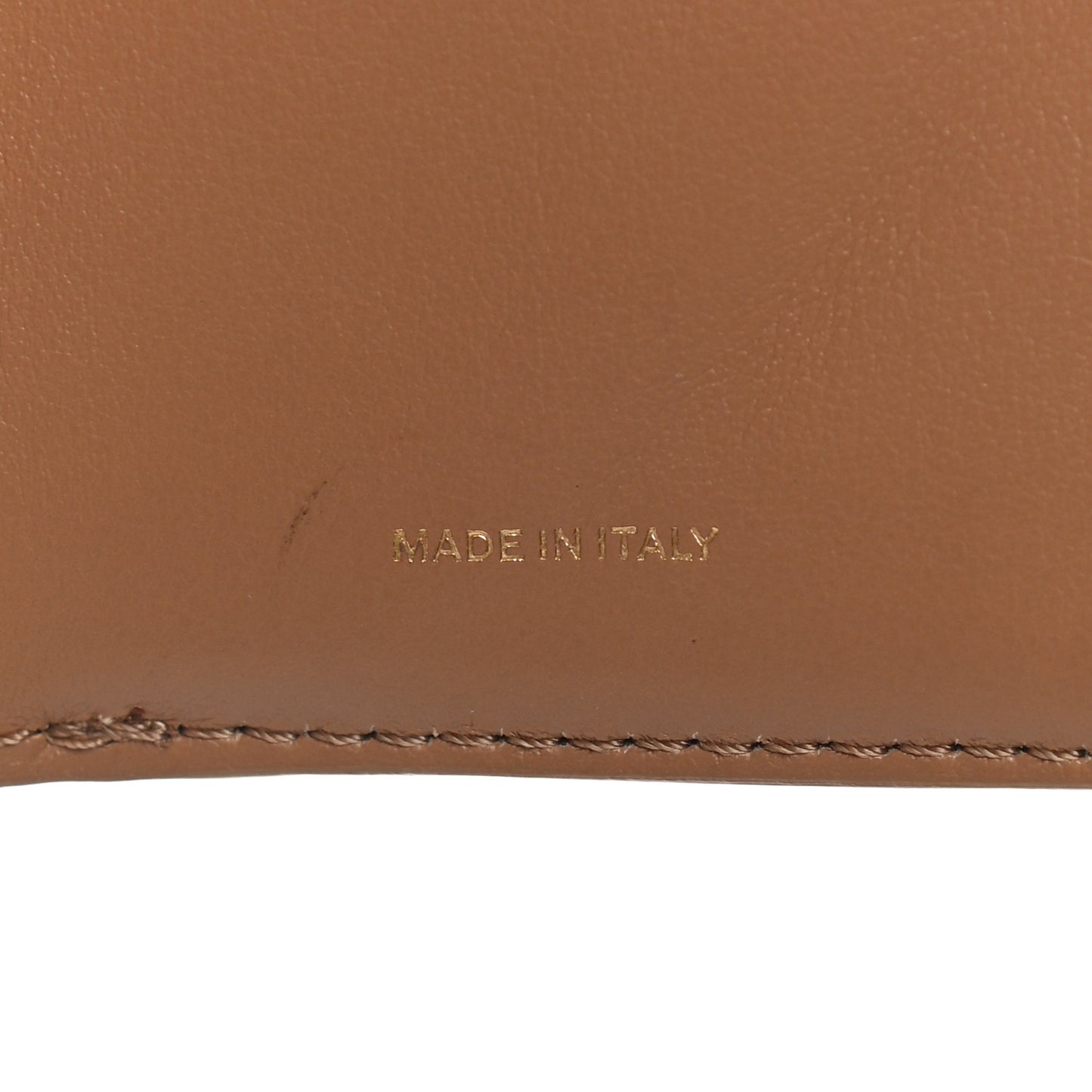 Grained Calfskin Monogram Double Flap Lark Wallet Beige