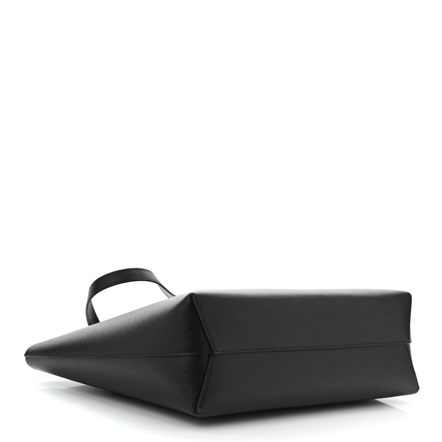 Mansur Gavriel Saffiano Small Zip Tote Black Flamma 4 of 9