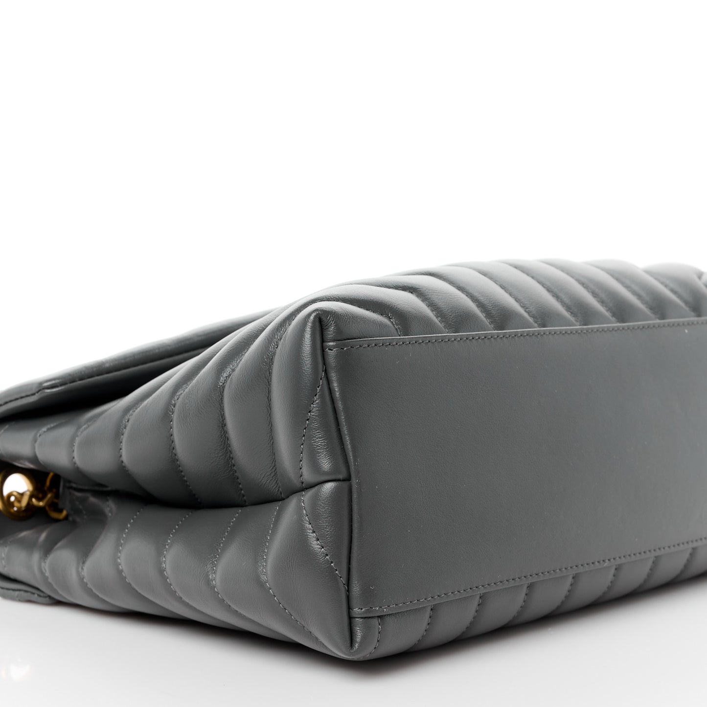 Calfskin Y Quilted Monogram Medium Loulou Chain Satchel Storm