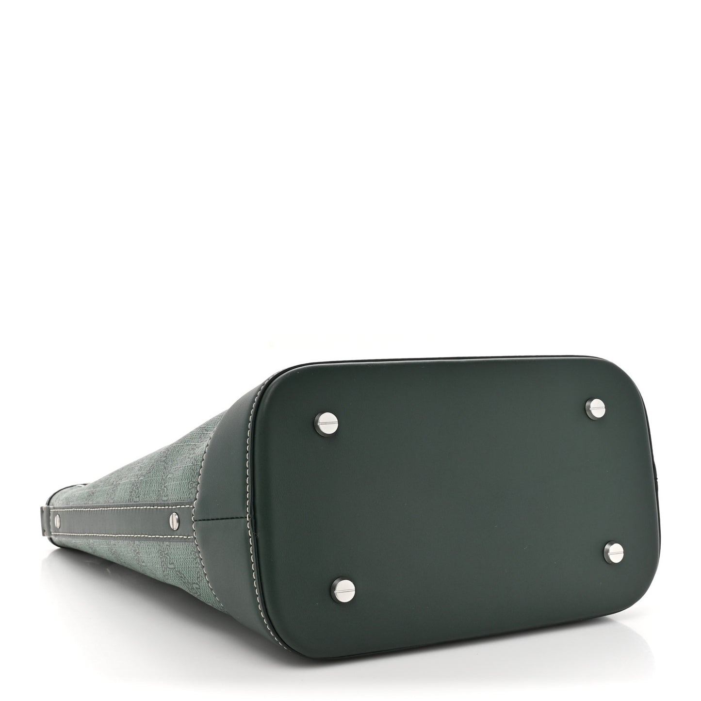 Lauretos Spanish Calfskin Medium Himmel Drawstring Bucket Bag Forest Green