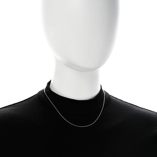 18K Yellow Gold Chain Necklace 16"