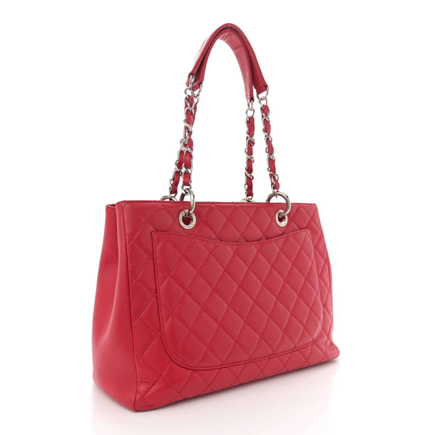 Caviar Quilted Grand Shopping Tote GST Red
