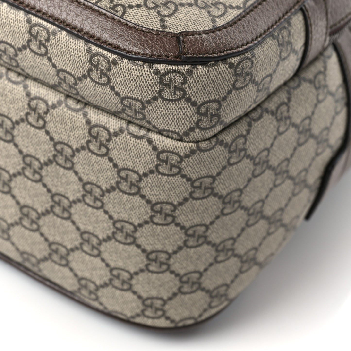 GG Supreme Monogram Medium Ophidia Day Backpack Brown
