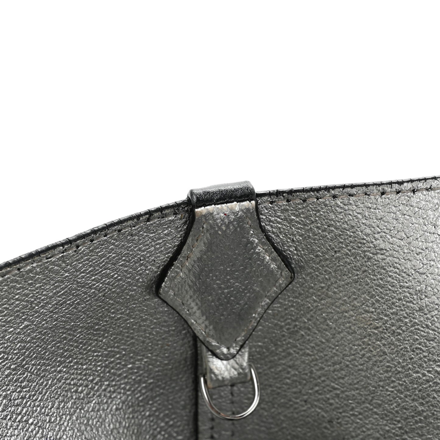 Grained Calfskin Medium Yris Shopper Tote Black