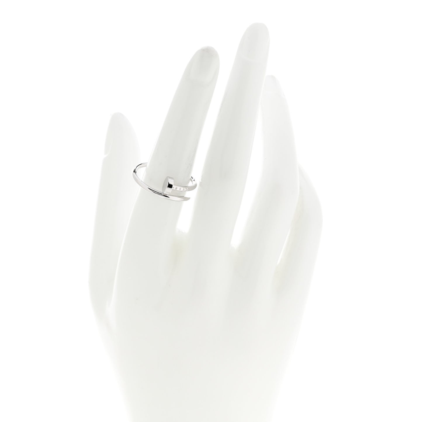 18K White Gold Small Juste Un Clou Ring 56 7.5