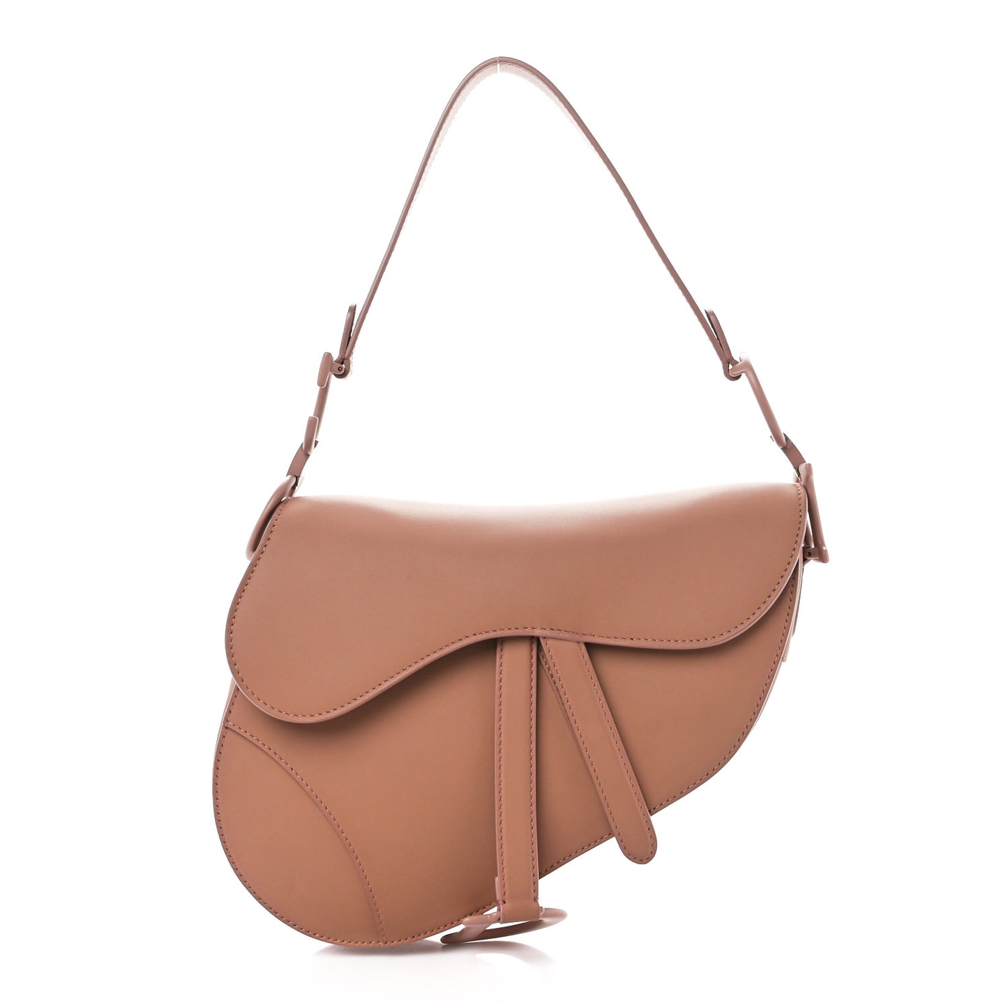 Ultra Matte Calfskin Saddle Bag Blush
