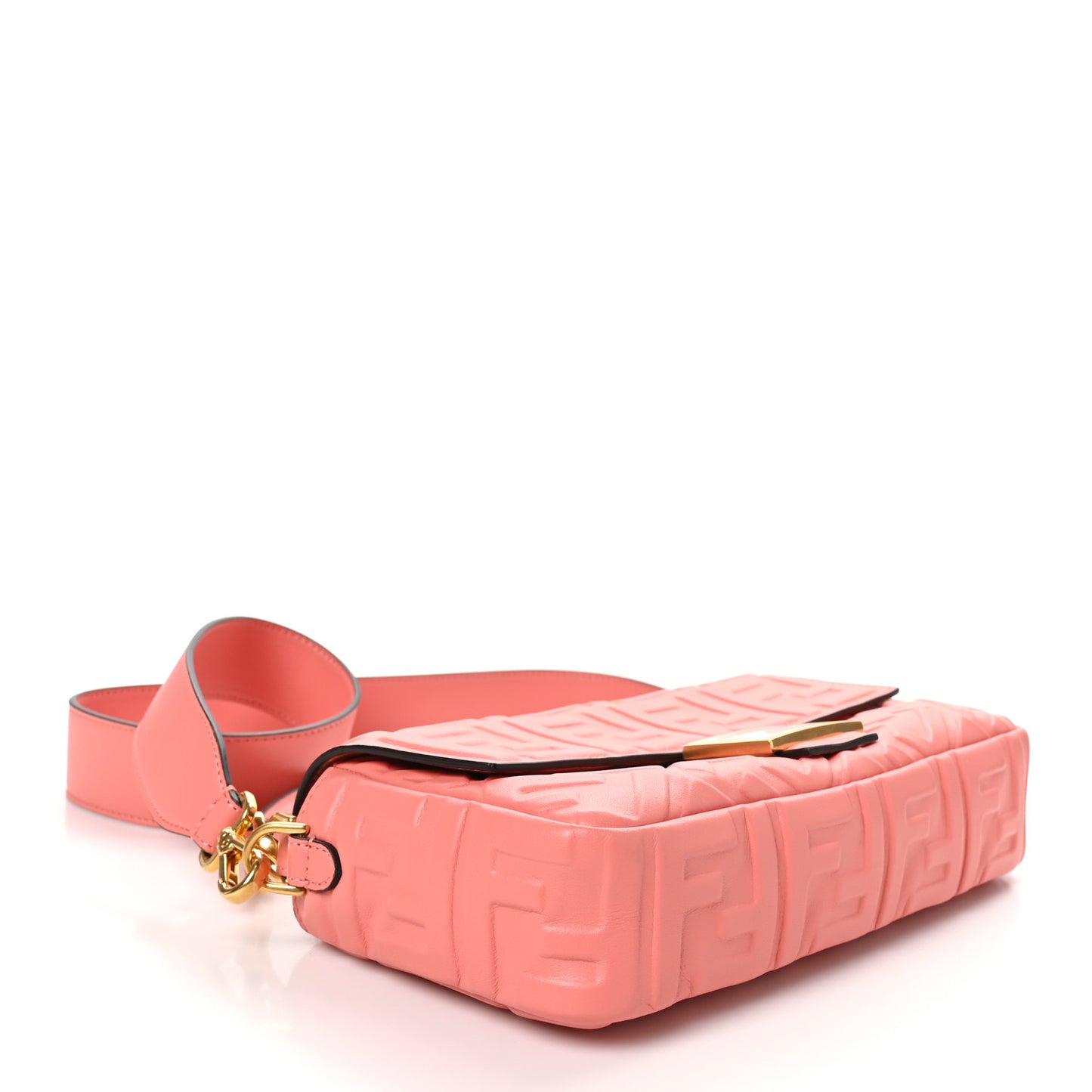 Nappa FF 1974 Embossed Baguette Rosa Pesca