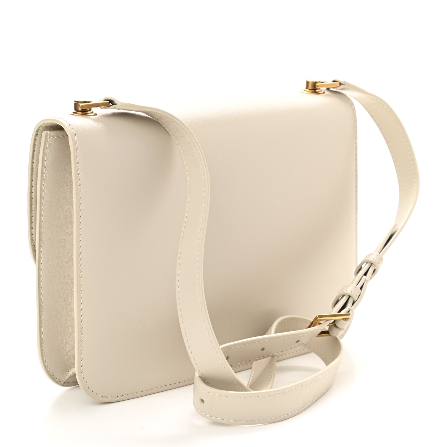 Saint Laurent Smooth Calfskin Carre Satchel Crema Soft 3 of 10