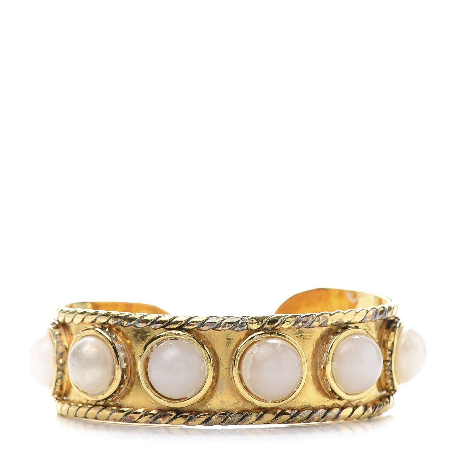Pearl Braided Cuff Gold