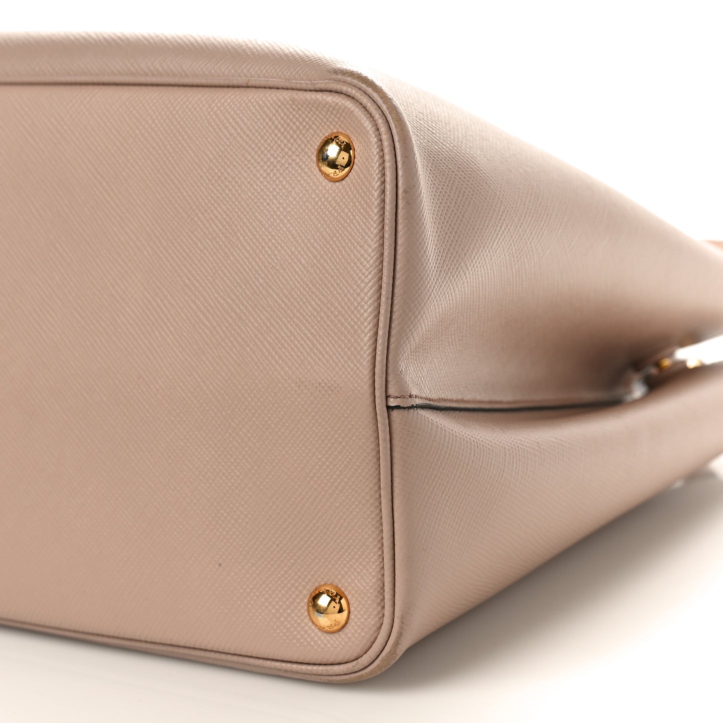 Saffiano Cuir Large Double Bag Cammeo