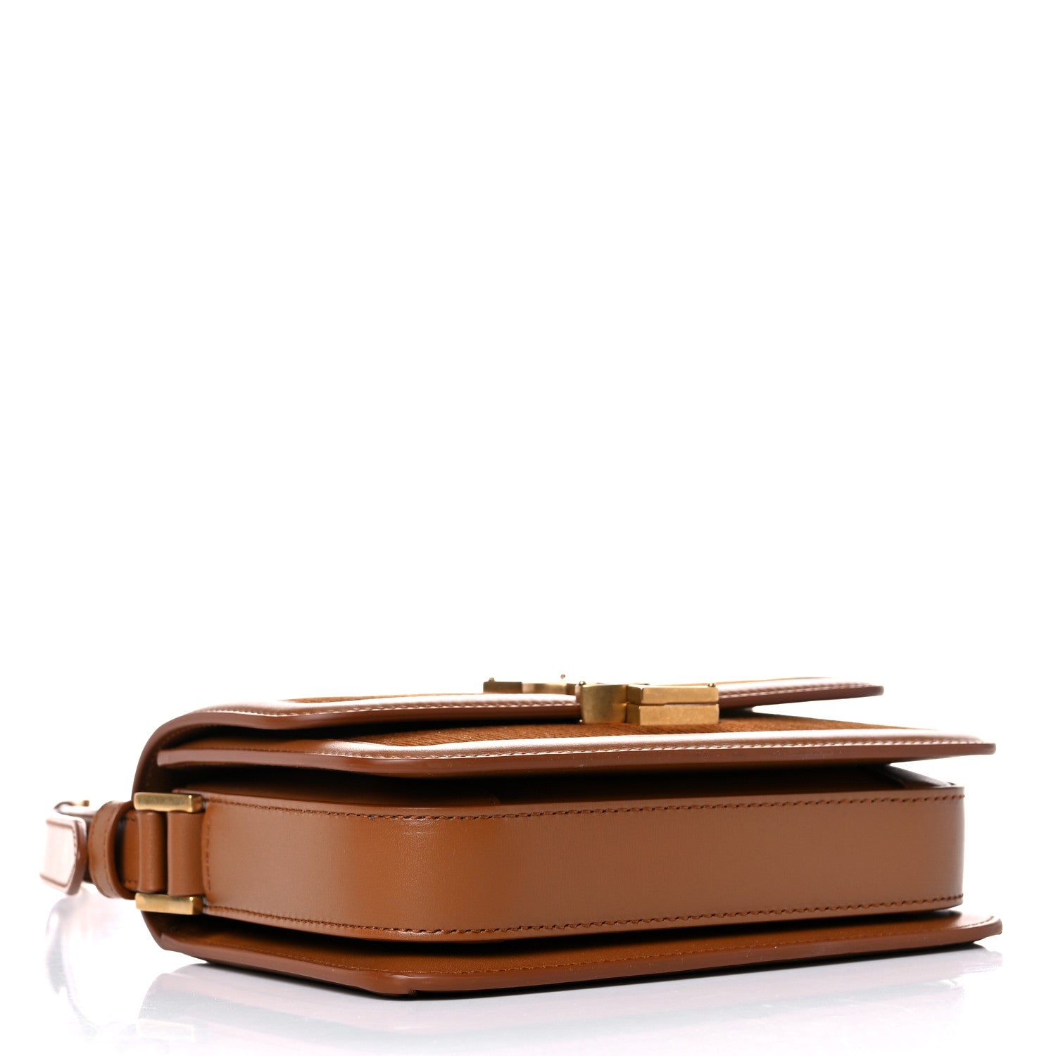 Saint Laurent Courduroy Small Solferino Satchel Brown 5 of 12