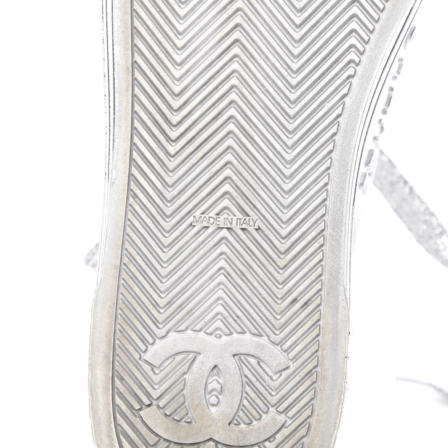 Laminated Lambskin Sneakers 39 Silver