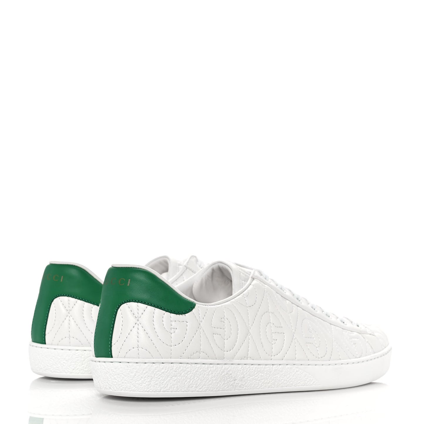 Nappa G Rhombus Mens Ace Sneakers 11 Great White Green