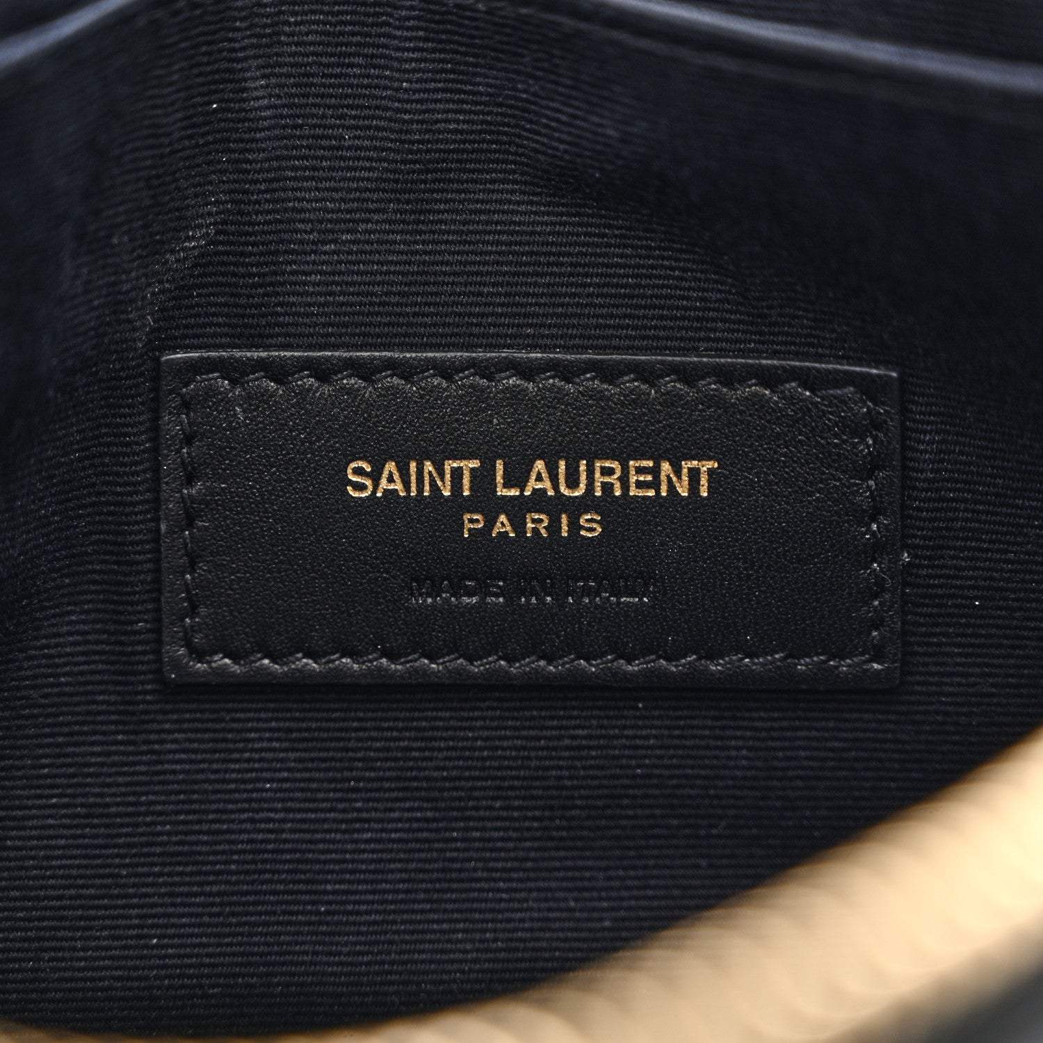 Saint Laurent Grain De Poudre Chevron Monogram Bill Pouch Black 6 of 7