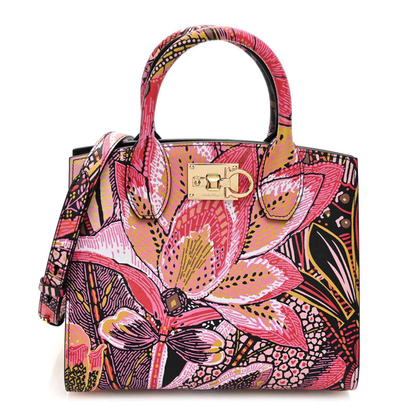 Calfskin Batik Print Small The Studio Bag Multicolor