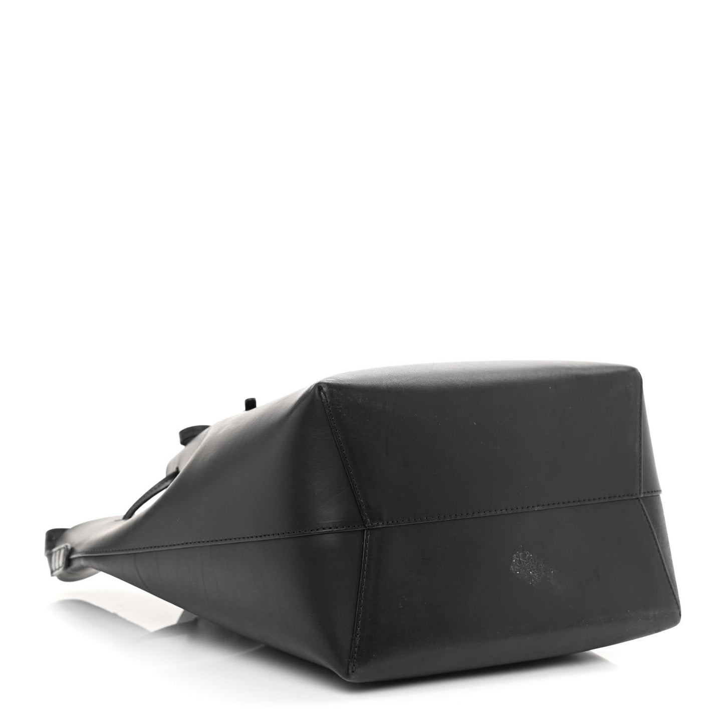 Vegetable Tanned Calfskin Bucket Bag Black Dolly
