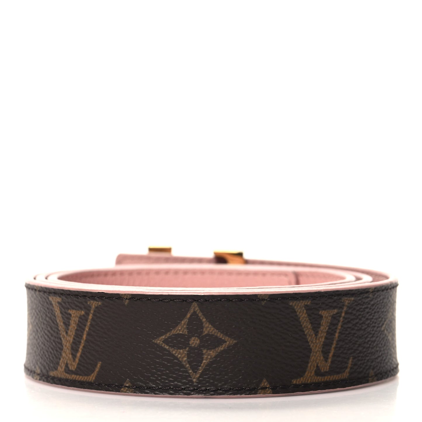 Calfskin Monogram 30mm LV Initiales Reversible Belt 90 36 Rose Poudre