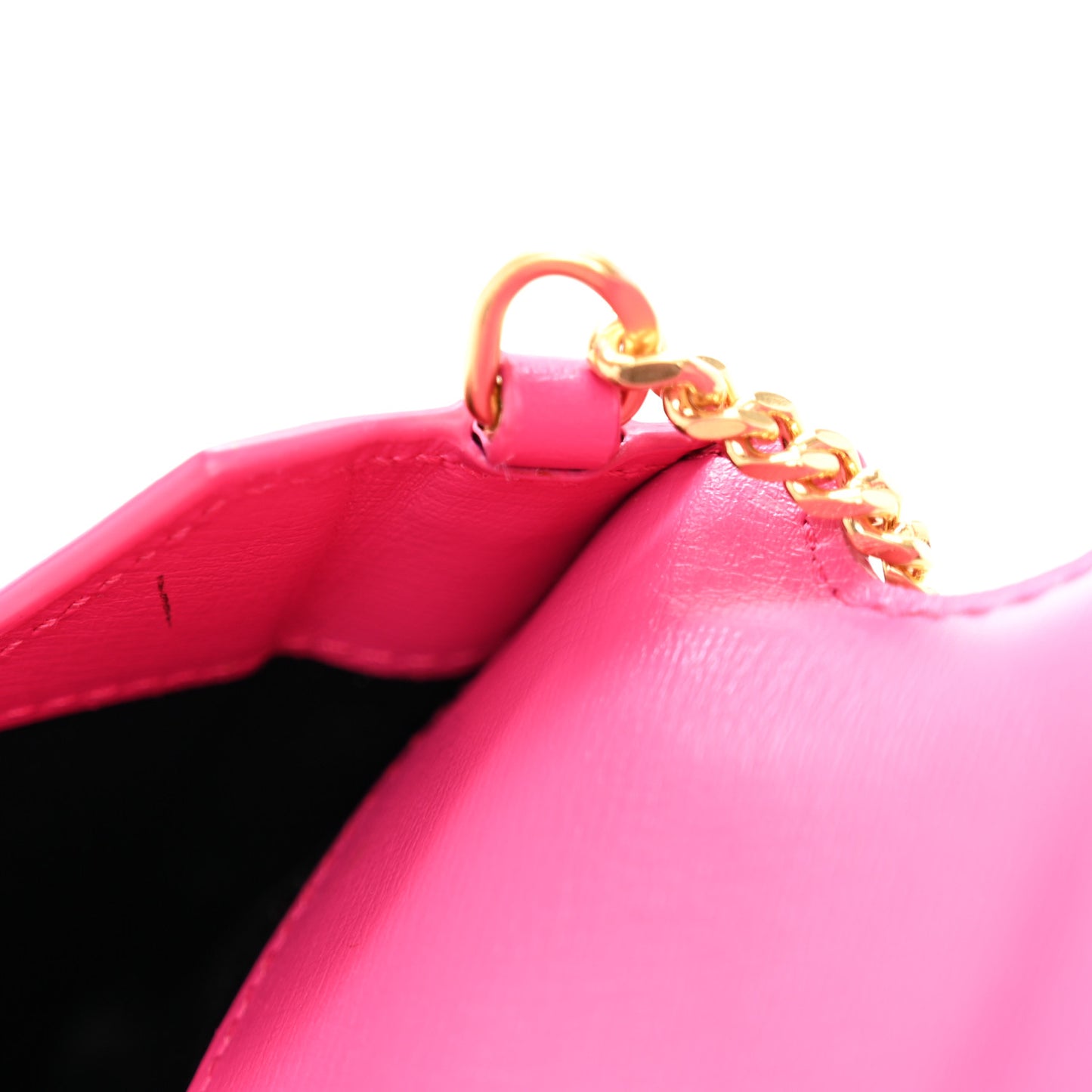 Smooth Calfskin Monogram Phone Holder Crossbody Fuchsia Couture