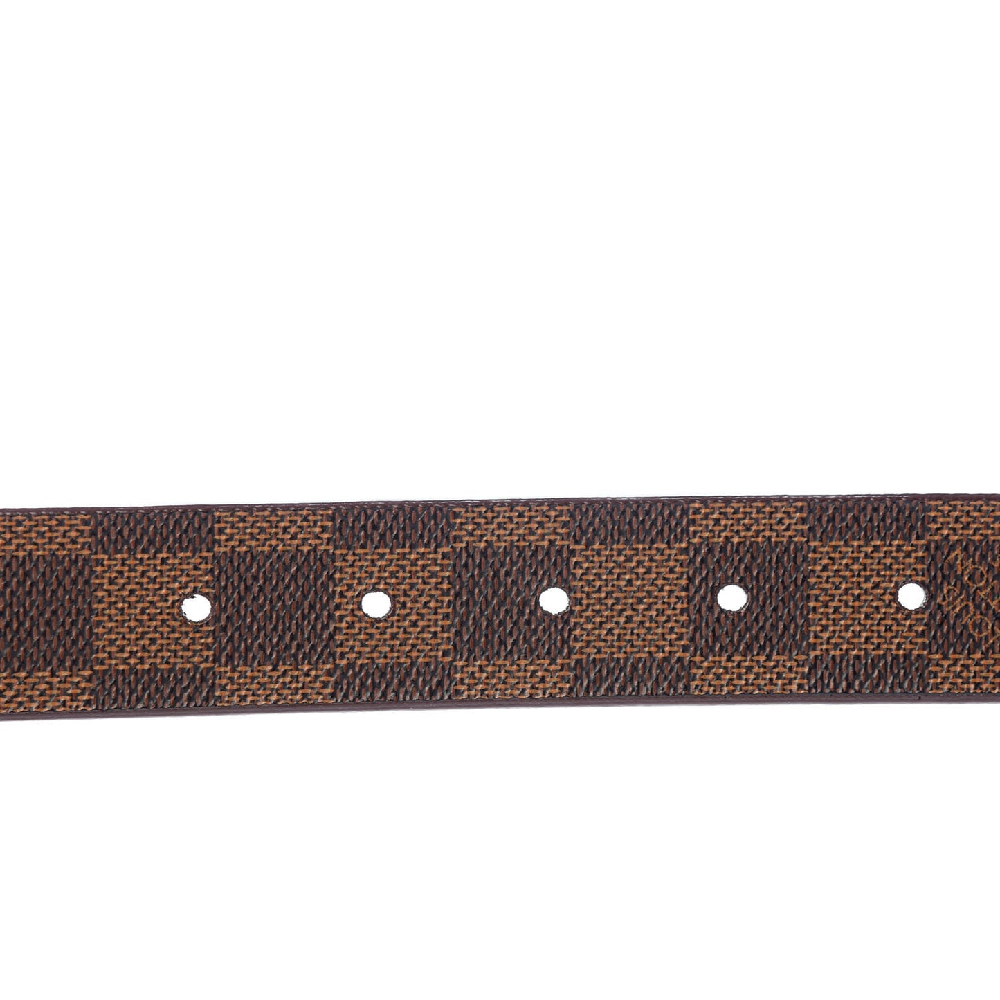 Damier Ebene LV Paris Buckle Belt 75 30 Gold
