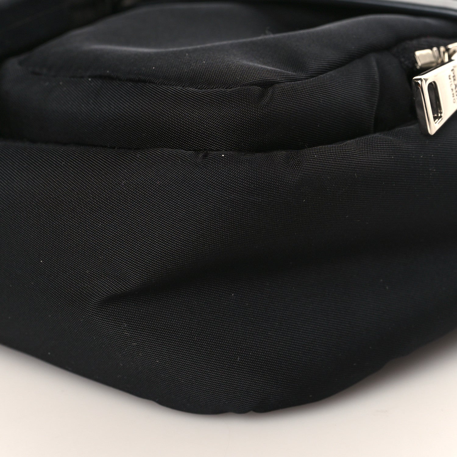 Prada Re-Nylon Spazzolato Double Pocket Buckle Shoulder Bag Black 9 of 9