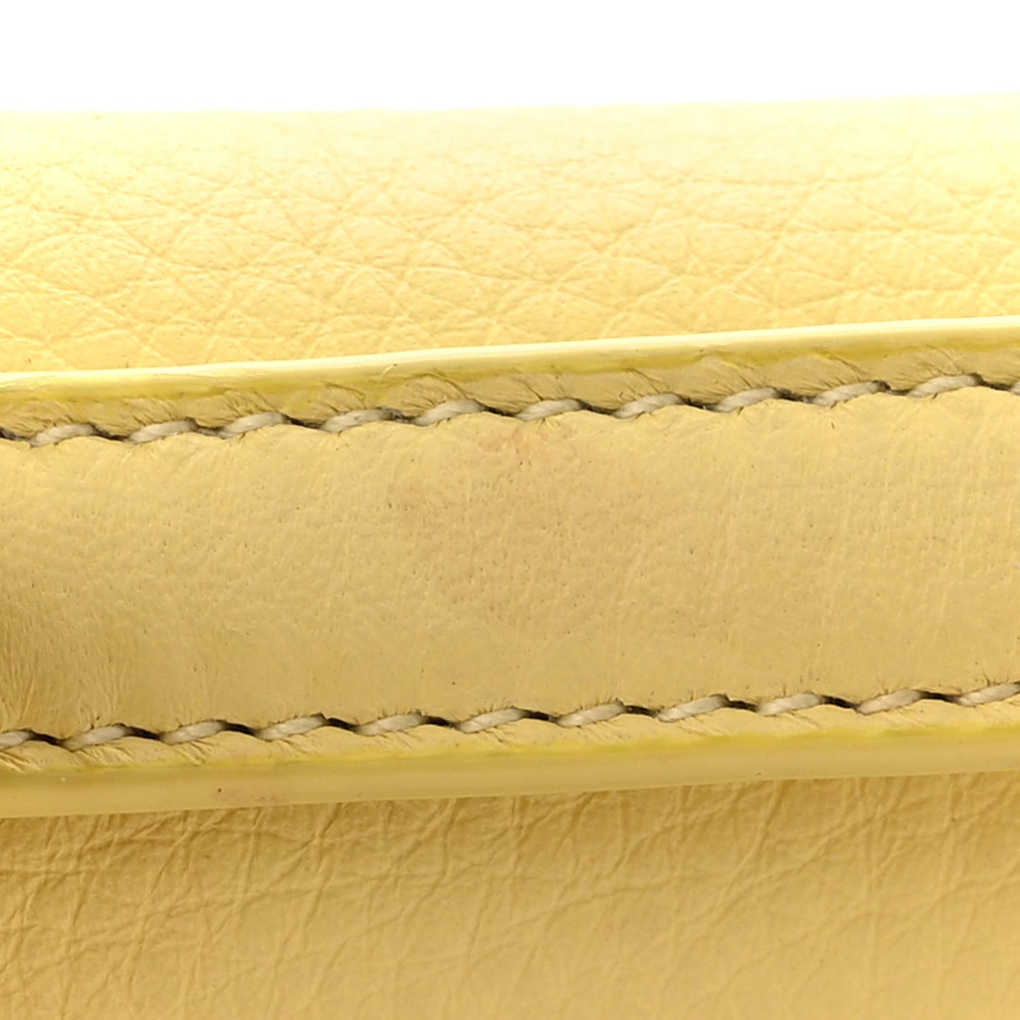 Grained Calfskin L19 Extra Pocket Pouch Yellow