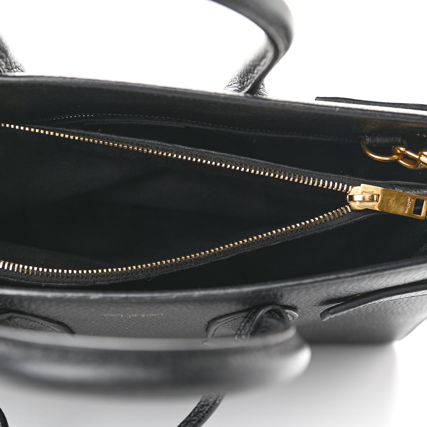 Grained Calfskin Small Sac De Jour Black