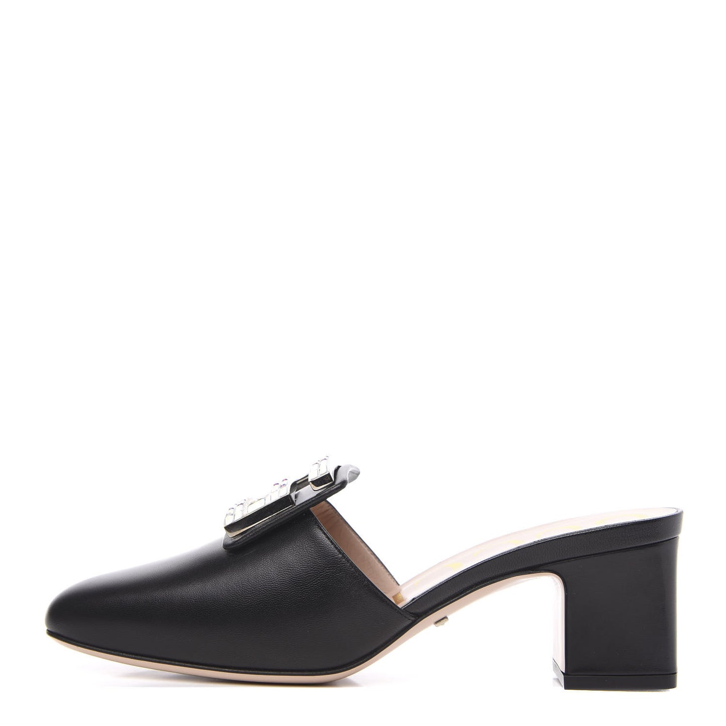 Malaga Kid Crystal Square G Madelyn Mules 36.5 Black