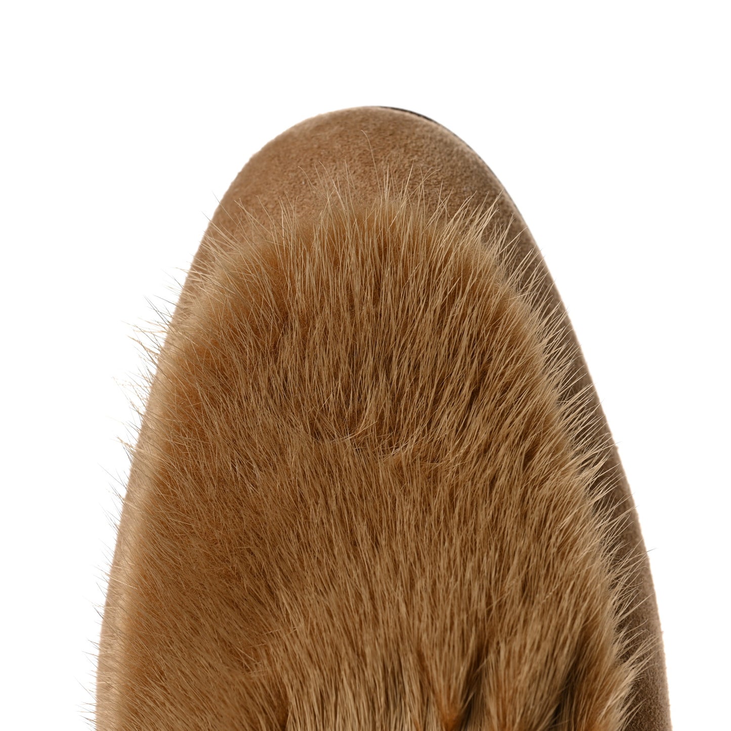 Mink Fur Suede Goatskin Paris Loafers 38 Marron Havane