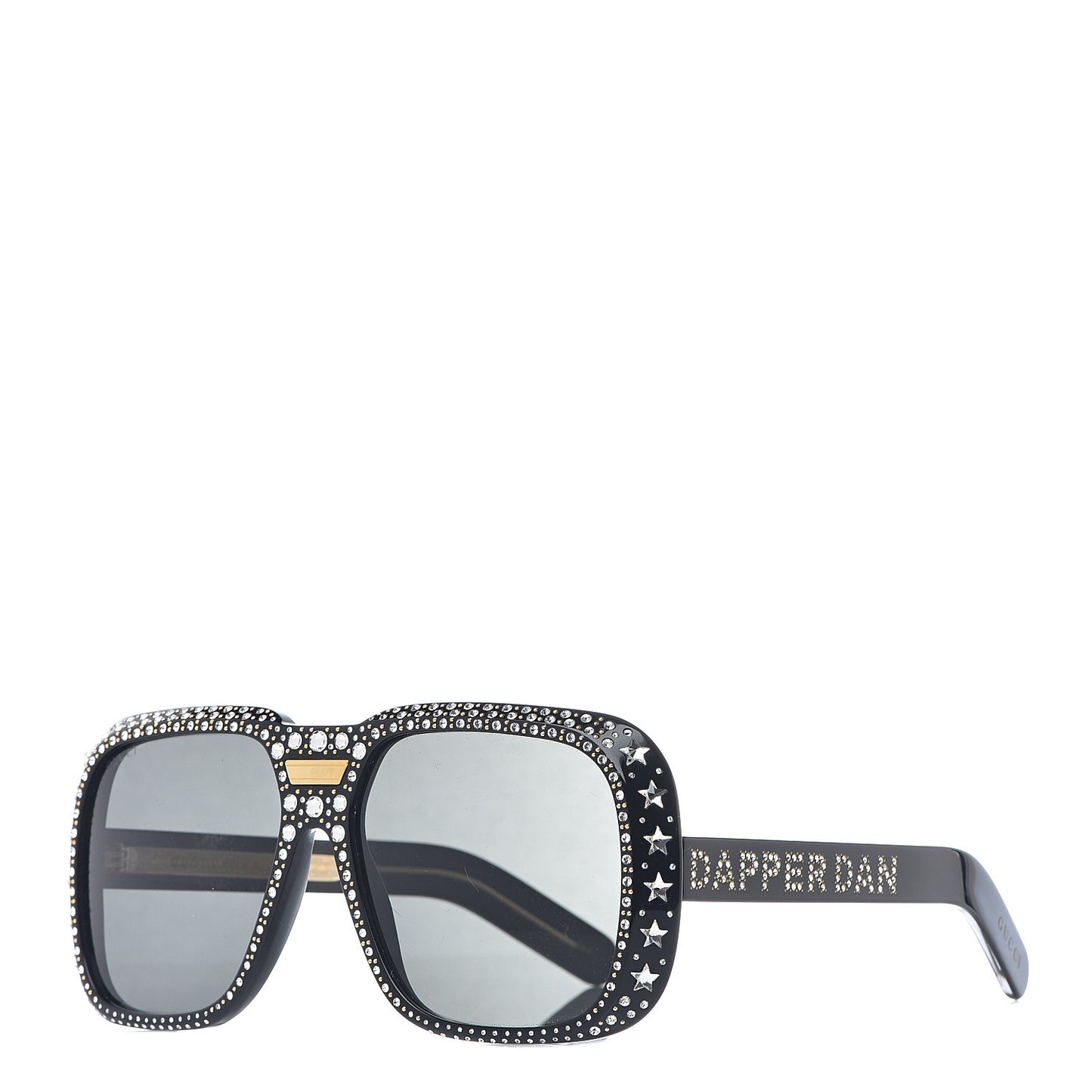X DAPPER DAN Acetate Crystal Sunglasses GG0427S Black