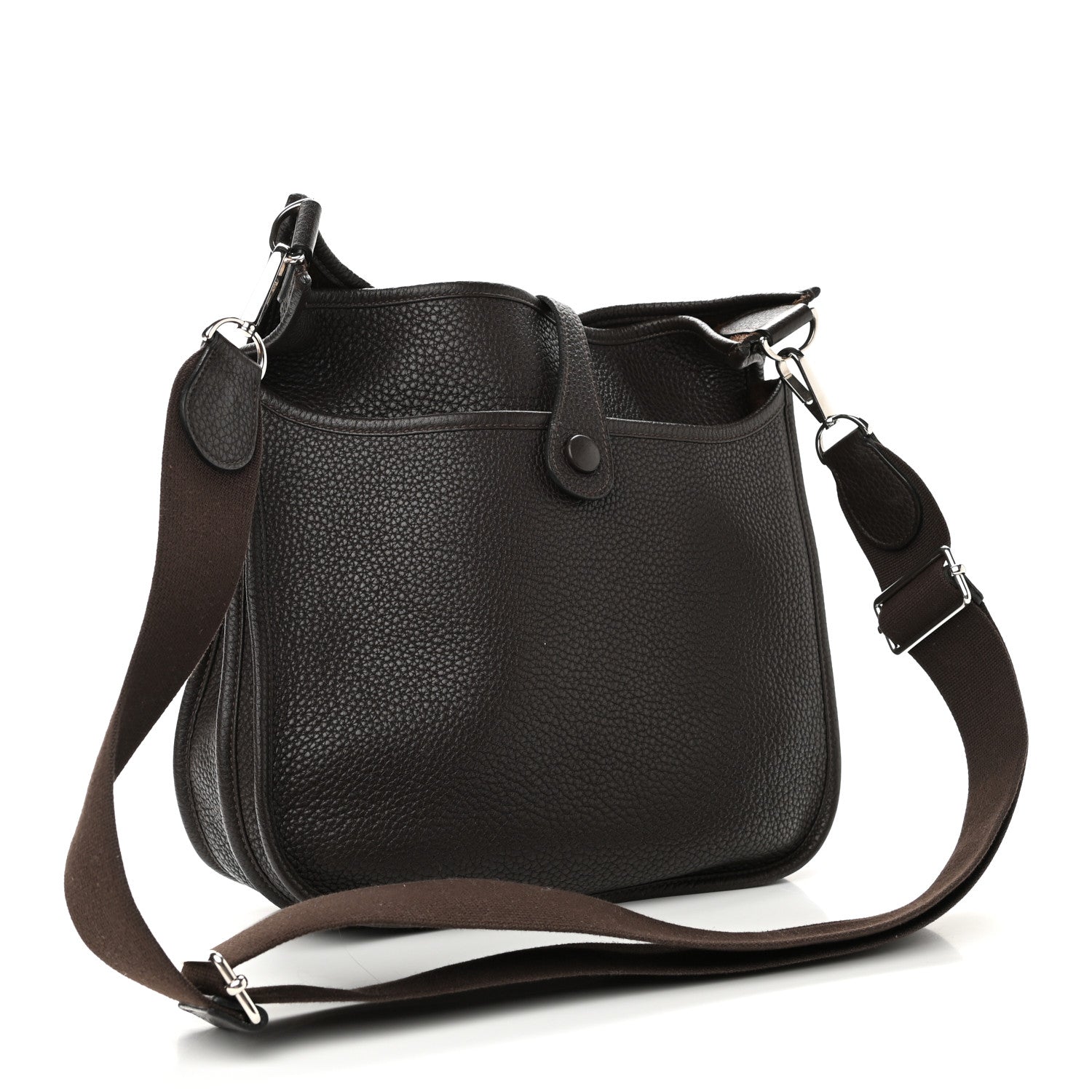 Hermes Taurillon Clemence Evelyne III PM Chocolate 2 of 11