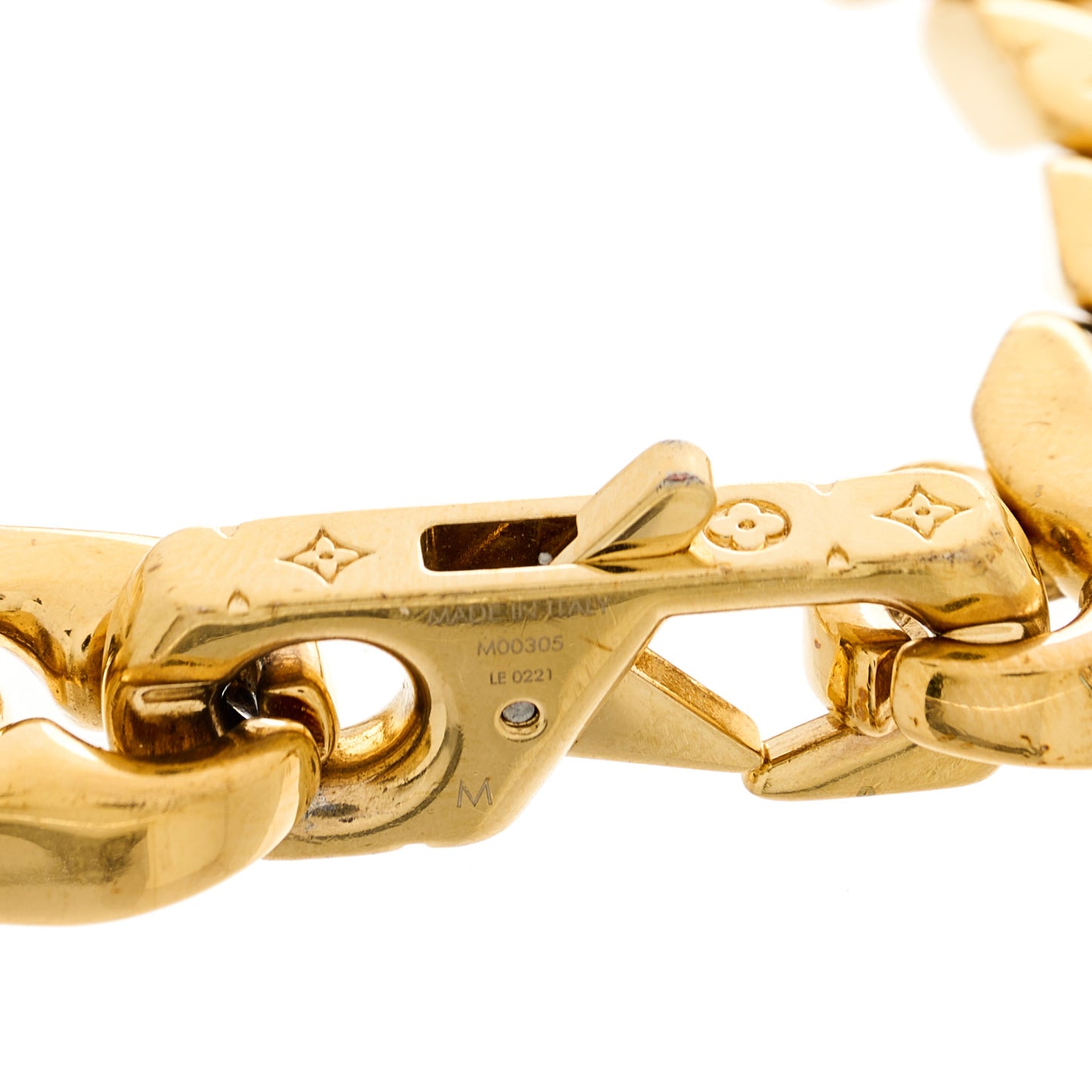 Metal Mens Chain Links Bracelet Gold