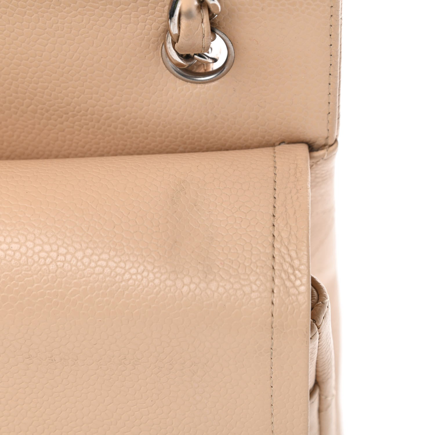 Chanel Caviar Quilted Jumbo Double Flap Beige Clair 11 of 15