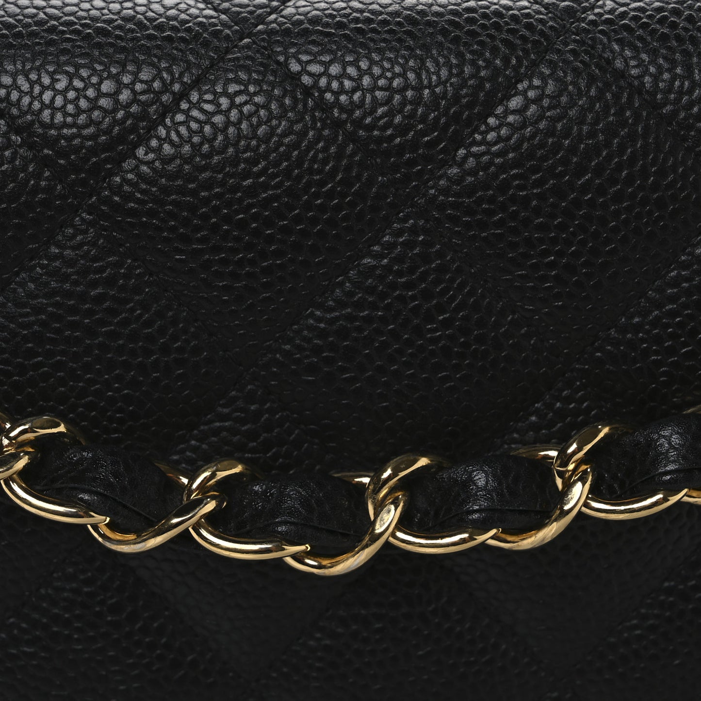 Caviar Quilted Maxi Double Flap Black