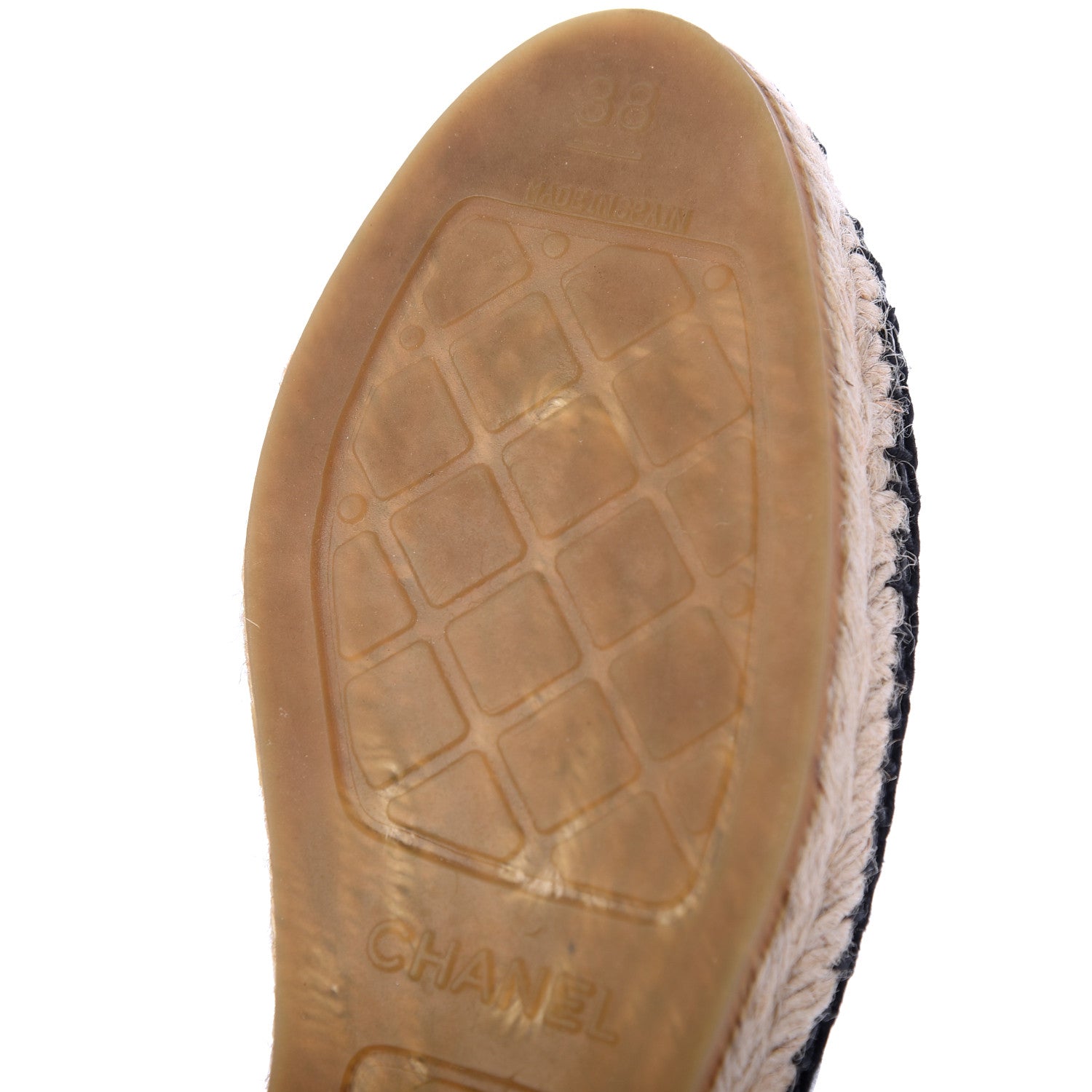 Chanel Lambskin Quilted CC Espadrilles 38 Black 11 of 17