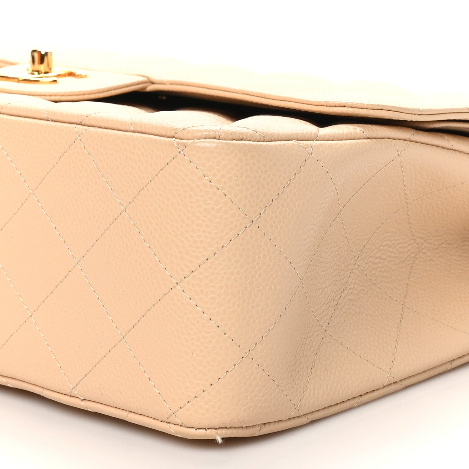 Chanel Caviar Quilted Jumbo Double Flap Beige Clair 10 of 11