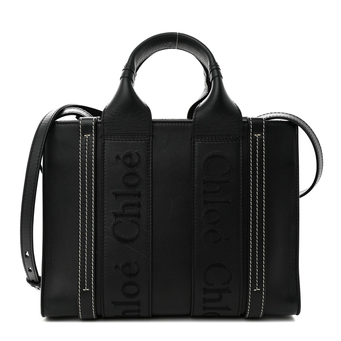 Calfskin Small Woody Tote Black
