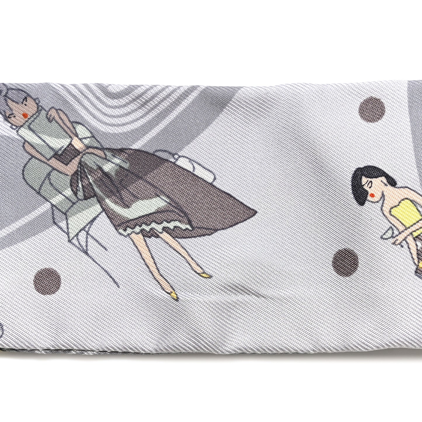 Silk Ex-Libris Les Parisie Twilly Gris Perle Jaune Soufre