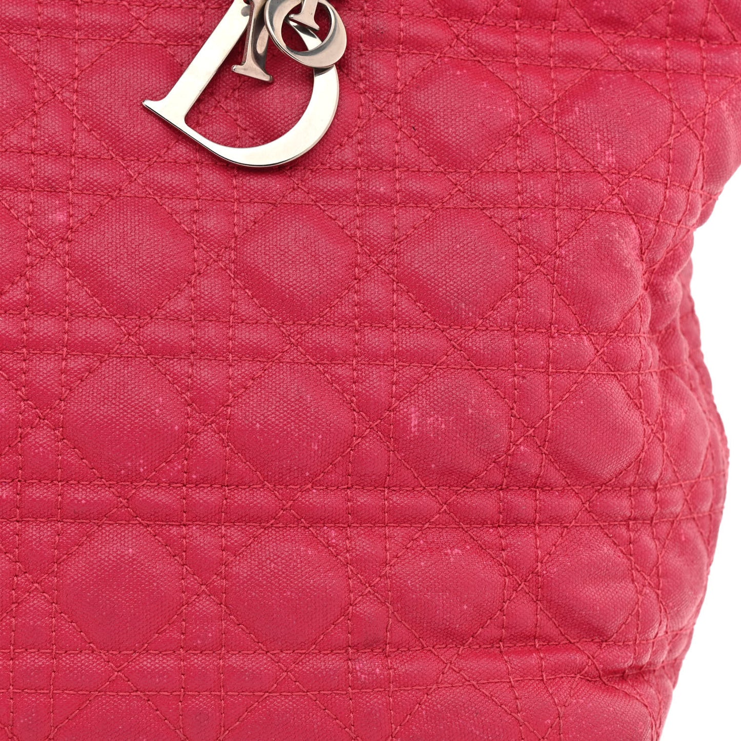 Coated Canvas Cannage Medium Panarea Tote Pink