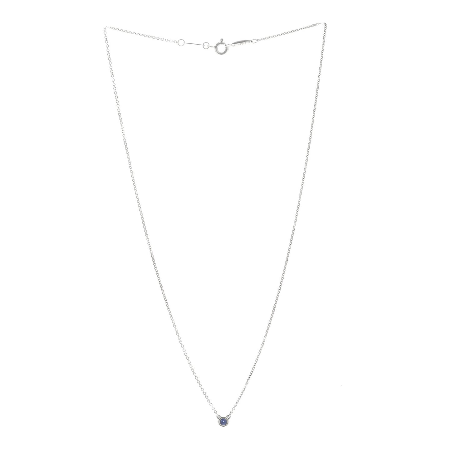 Sterling Silver Tanzanite .07ct Elsa Peretti Color By The Yard Necklace