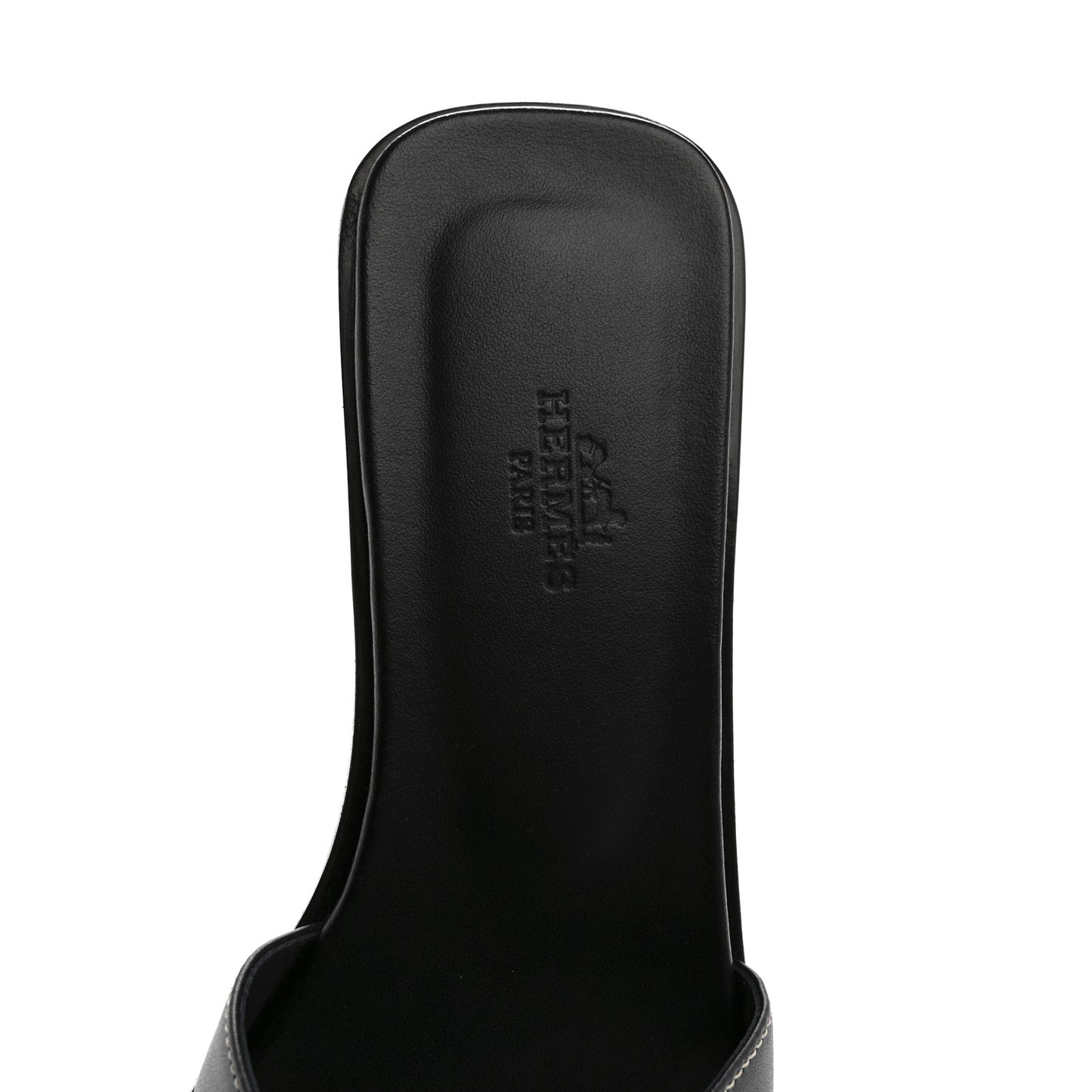 Box Calfskin Oran Sandals 38 Black