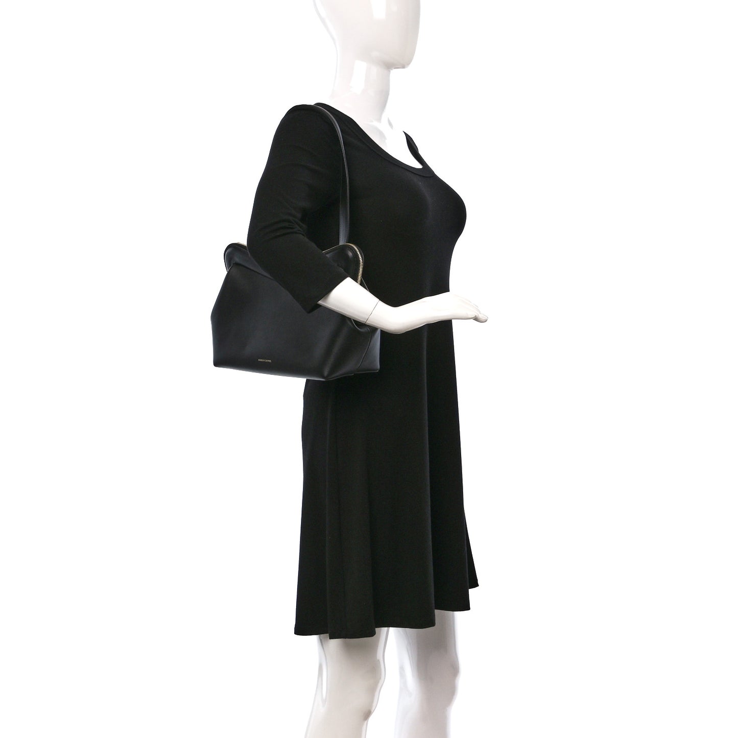 Smooth Calfskin M Frame Bag Black Flamma