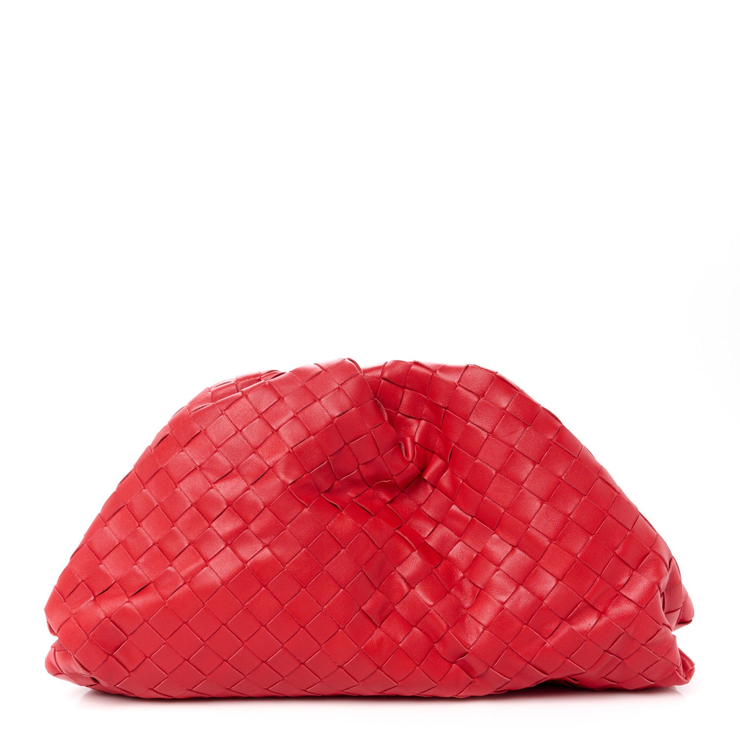 Nappa Maxi Intrecciato The Pouch Oversized Clutch Bright Red
