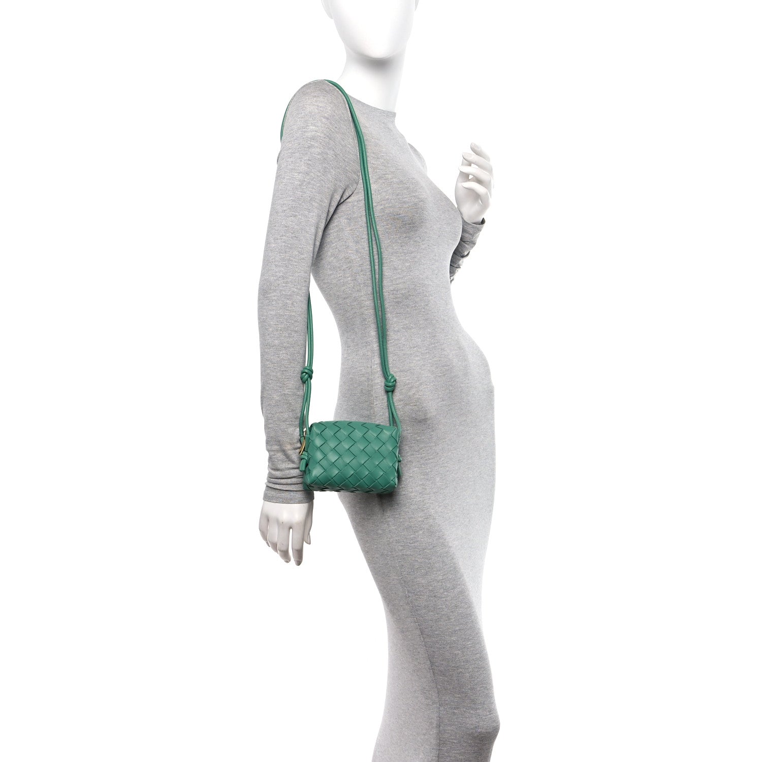 Bottega Veneta Nappa Intrecciato Candy Loop Camera Bag Mermaid 2 of 9