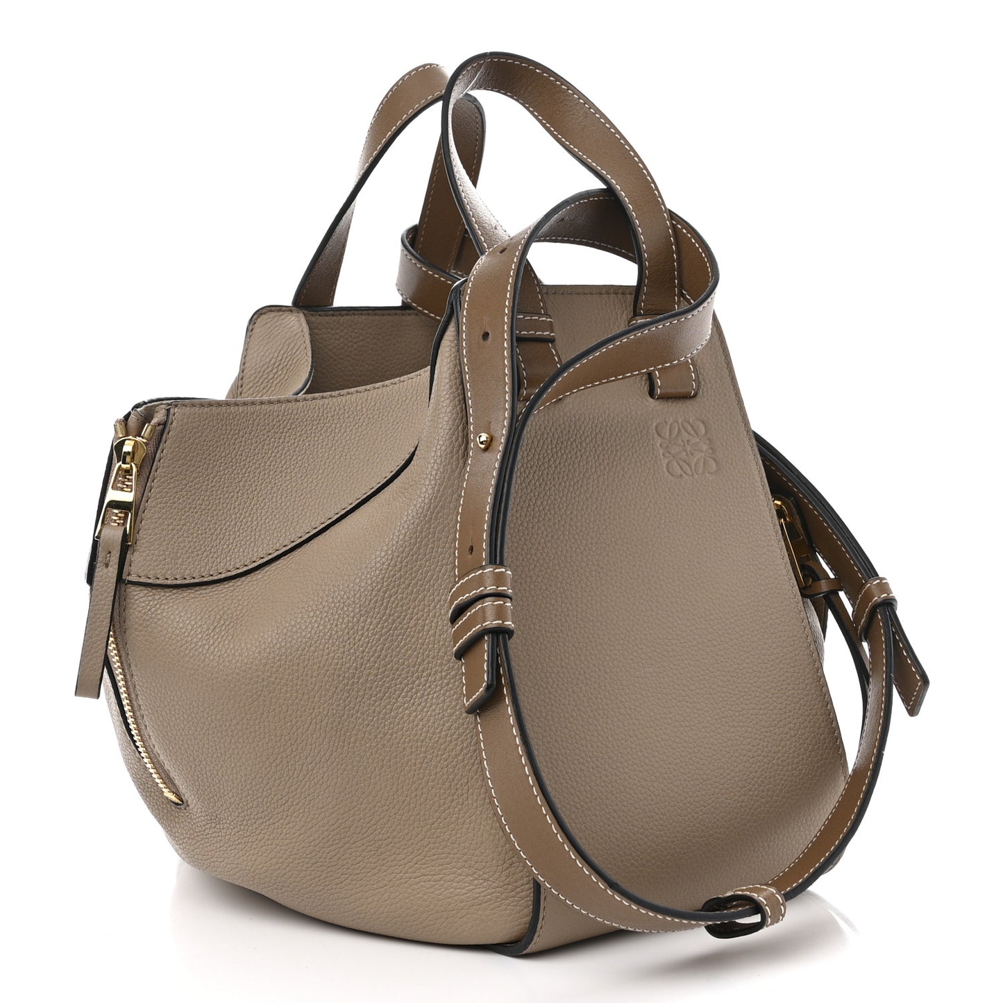 Calfskin Medium Hammock Shoulder Bag Sand Mink