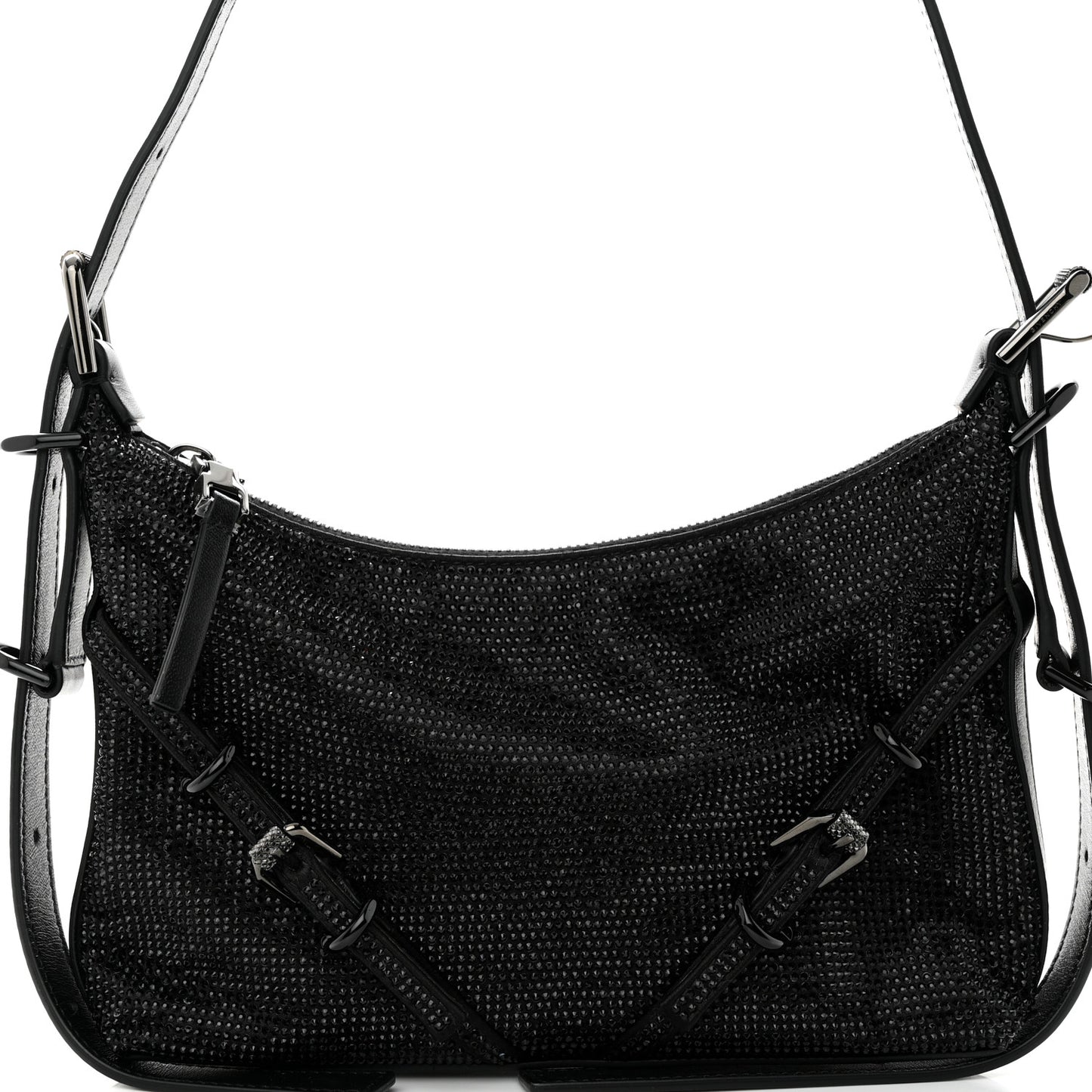 Satin Strass Mini Voyou Boyfriend Party Bag Black