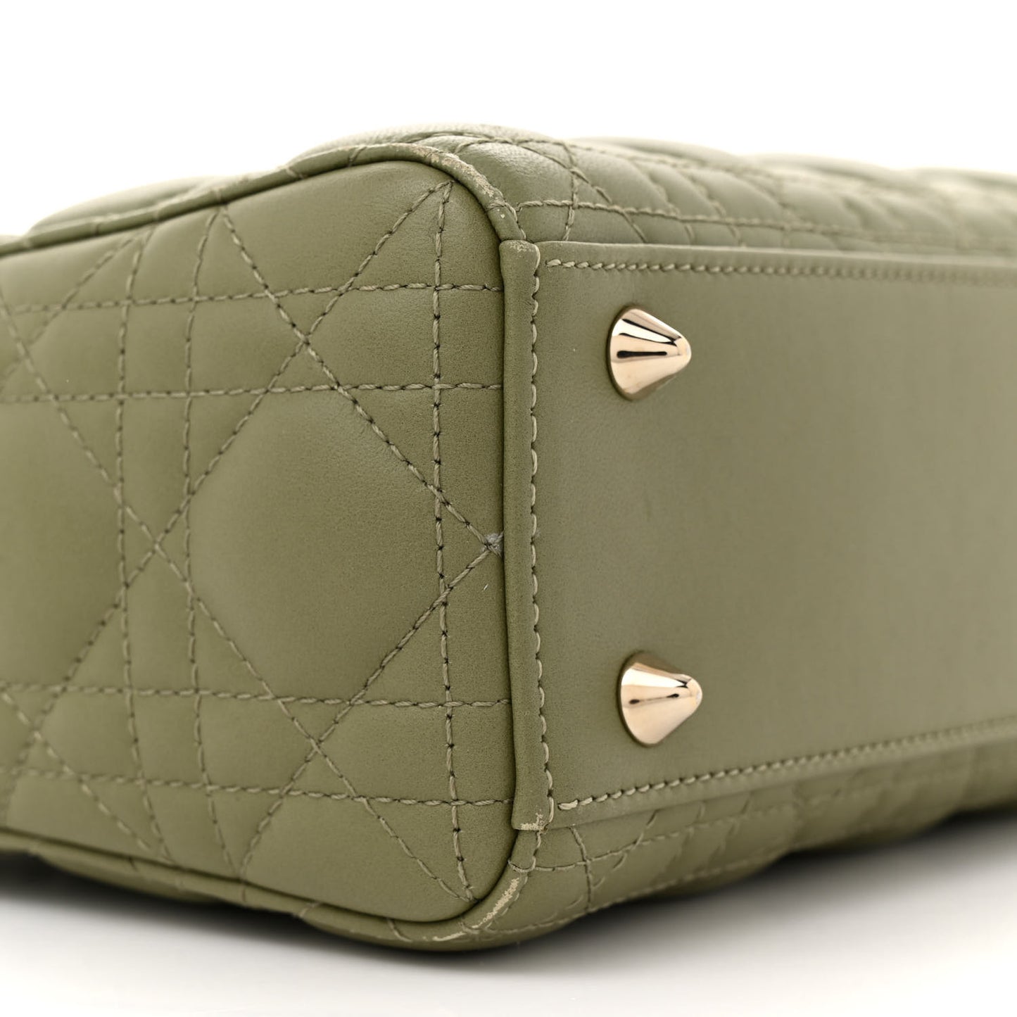 Lambskin Cannage Small My ABCDior Lady Dior Green