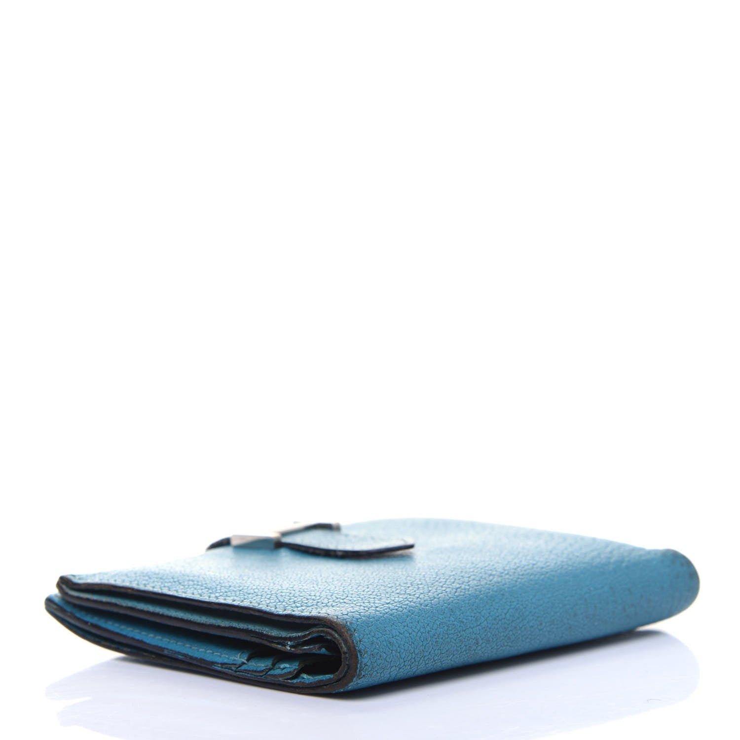 Hermes Chevre Mysore Compact Bearn Wallet Blue Jean 4 of 29