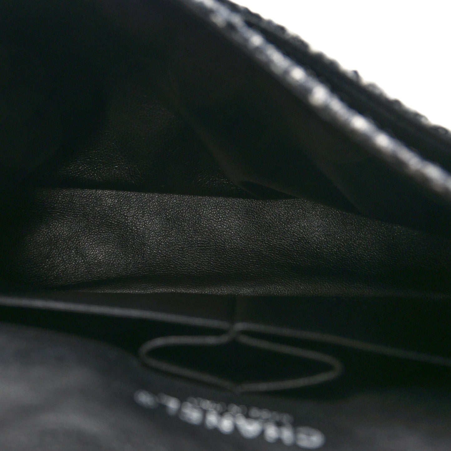 Tweed Quilted Medium Double Flap Black Grey