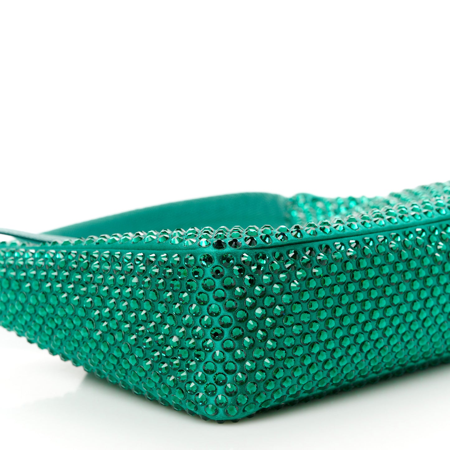 Satin Crystal Mini Re-Edition 2000 Bag Mango