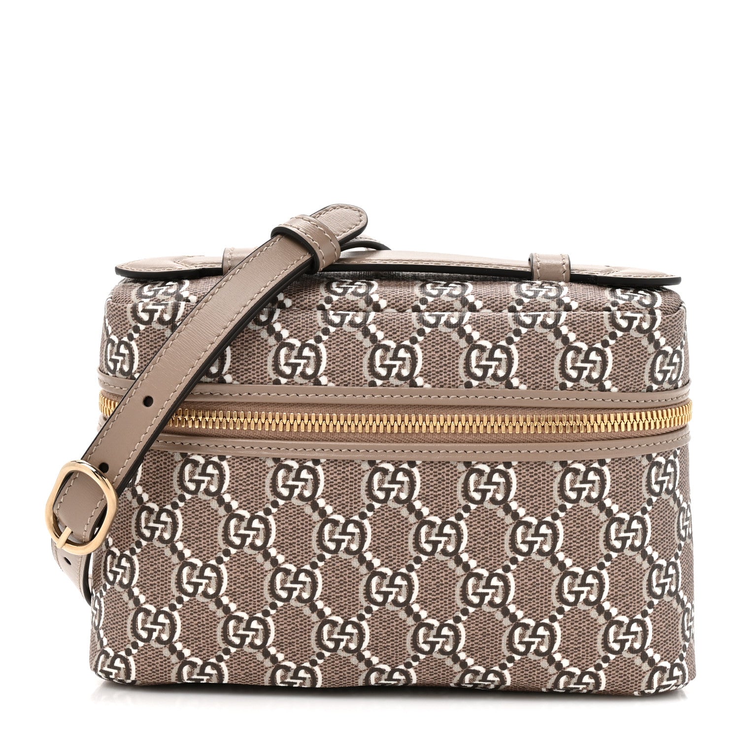 Gucci GG Shadow Supreme Canvas Mini Crossbody Bag Taupe 1828394